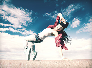 Image showing beautiful dancing girl in movement