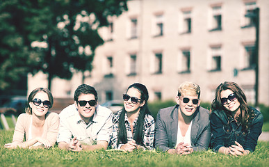 Image showing group of students or teenagers hanging out