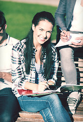 Image showing group of students or teenagers hanging out