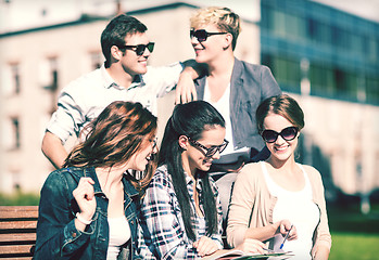 Image showing group of students or teenagers hanging out