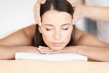 Image showing beautiful woman in spa salon