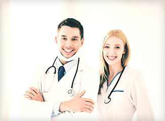 Image showing two young attractive doctors