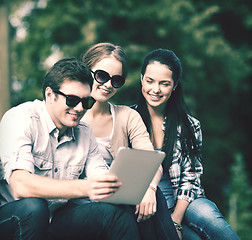 Image showing students or teenagers with laptop computers