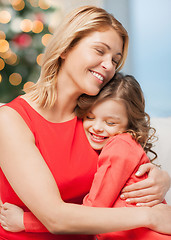 Image showing hugging mother and daughter