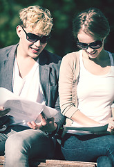 Image showing two students or teenagers hanging out