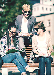 Image showing group of students or teenagers hanging out