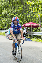 Image showing Funny Amateur Cyclist During Le Tour de France