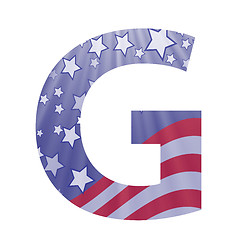 Image showing american flag letter G