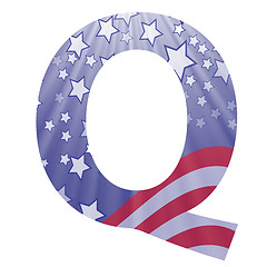 Image showing american flag letter Q