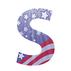 Image showing american flag letter S