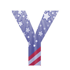 Image showing american flag letter Y