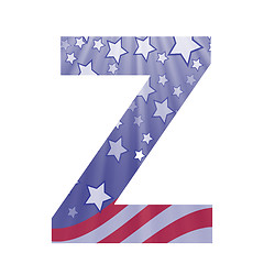 Image showing american flag letter Z