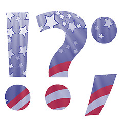 Image showing american flag question mark