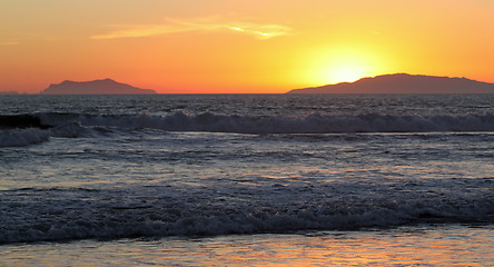 Image showing Sunset Waves