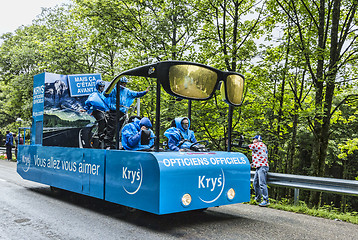 Image showing Krys Vehicle on the Road of Le Tour de France