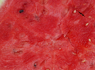 Image showing The flesh is juicy watermelon close-up as background