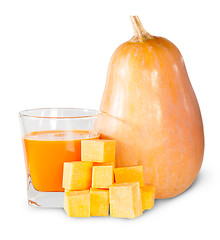 Image showing Pumpkin And A Glass Of Pumpkin Juice