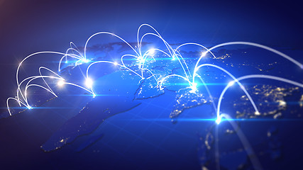 Image showing Global Business Connection concept.