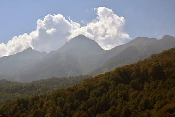 Image showing Mountain slopes in autumn