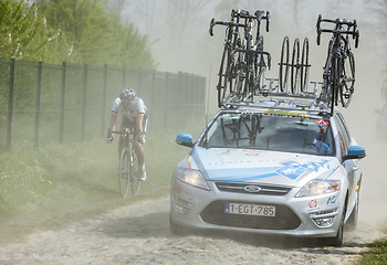 Image showing Cycling in the Dust