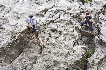 Image showing Rock climbing