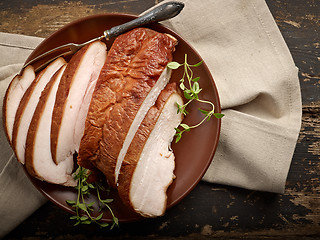 Image showing smoked chicken meat