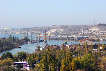 Image showing sea harbour Sevastopol