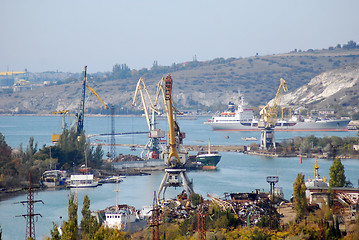 Image showing sea harbour Sevastopol