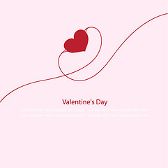 Image showing Valentine's Day Greeting card, vector illustration