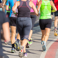 Image showing Group of people running.