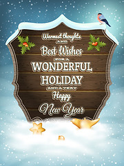 Image showing Christmas vintage greeting card. EPS 10