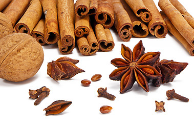 Image showing Christmas spices and nuts