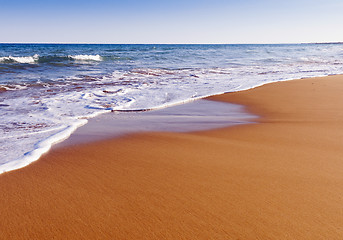 Image showing Sand and blue sea 