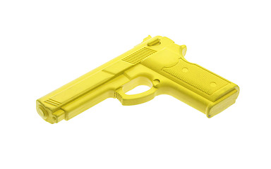 Image showing Yellow training gun isolated on white