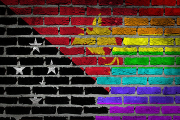 Image showing Dark brick wall - LGBT rights - Papua New Guinea