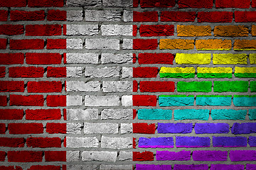 Image showing Dark brick wall - LGBT rights - Peru