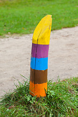 Image showing Painted marking in a dutch park