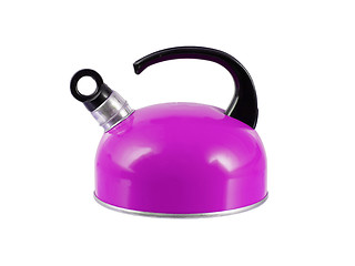 Image showing Purple kettle isolated