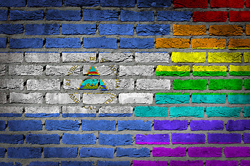 Image showing Dark brick wall - LGBT rights - Nicaragua