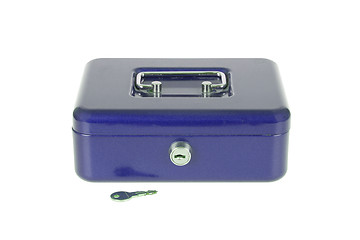 Image showing Blue moneybox isolated