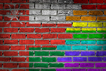 Image showing Dark brick wall - LGBT rights - Oman