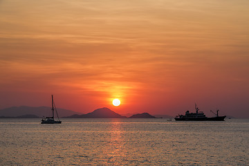 Image showing Sunset on Flores