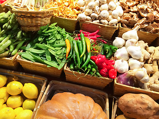 Image showing Variety of vegetables at the market