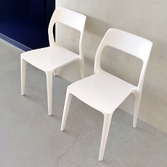 Image showing White chairs with modern design