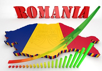 Image showing Map illustration of Romania