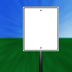 Image showing Blank Speed Limit Sign