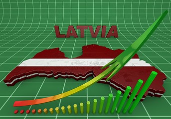 Image showing Illustration Map of Latvia