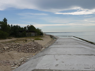 Image showing Emty industrial beach