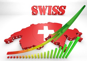 Image showing Map illustration of Switzerland