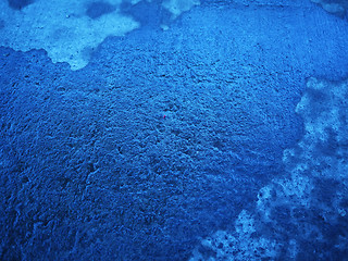 Image showing blue wall old cement background